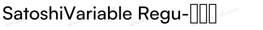SatoshiVariable Regu字体转换